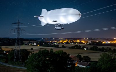 Un ballon dirigeable dans le ciel gardois.